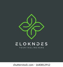 Flower Petals Logo. Modern abstract linear flower logo template for beauty salon, Cosmetic, Beauty, Spa, Petals design concept. Linear and Natural Flower Design.