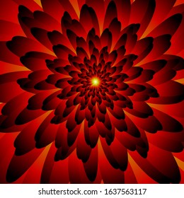 the flower petals on top of the gradient. gentle background. vector