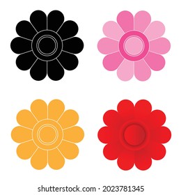 flower petals on whiite background