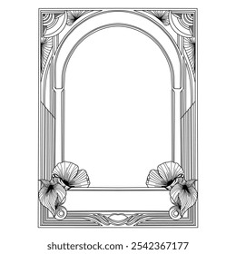 Flower photo frame background illustration