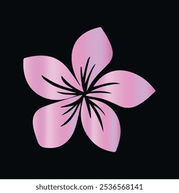 Flor cor-de-rosa arte vetor Design.