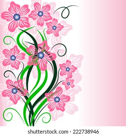 Flower pink background