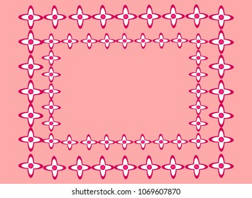 Flower pink background pattern.