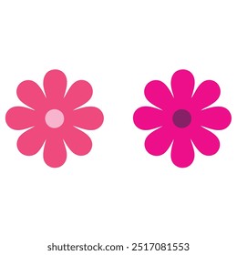 The flower pink icon symbolizes beauty, the natural world, and blossoming new beginnings. Flower Design Vector