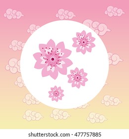 flower pink japan culture design