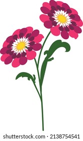 Eine Blume in rosa Tönen. Vektorgrafiken.