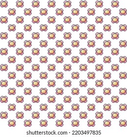 flower pixel colorful vector illustration Seamless pattern on background fabric pattern design wallpaper.