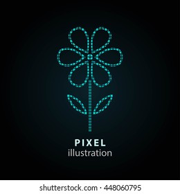 Pixel Flower Images, Stock Photos & Vectors | Shutterstock