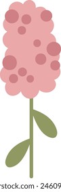 Flower Plant Childish Vector Illustration