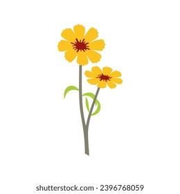 flower plant design vector logo