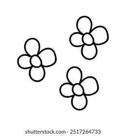 Flower, plant in doodle style. Vector, on a white background