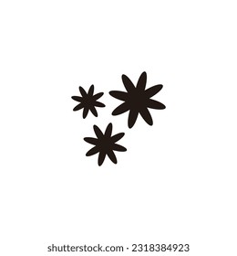 Flower, plant geometric symbol simple logo vector