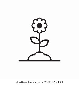 flower plant icon sign vector