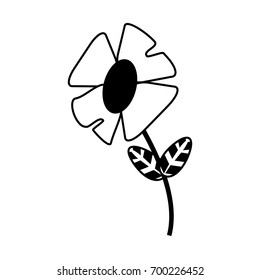 flower with plant leaves icon image 