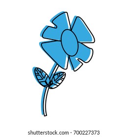 flower with plant leaves icon image 