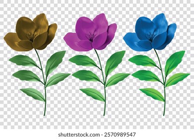 flower plant on transparent background