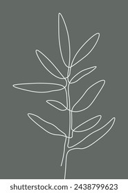Ilustración vectorial de fondo de contorno de planta de flores