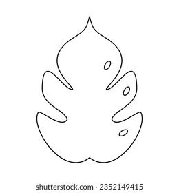 Flower plant outline flat vector element