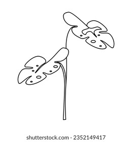 Flaches Vektor-Element der Blumenpflanze