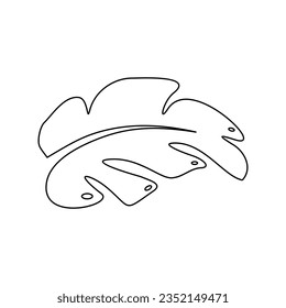 Elemento vectorial plano del contorno de la planta de flor