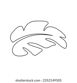 Elemento vectorial plano del contorno de la planta de flor