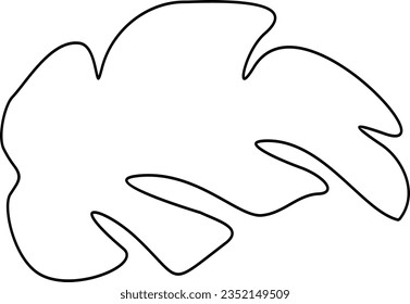 Flower plant outline flat vector element