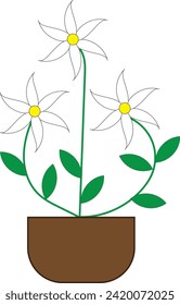 flower plant with flower pot
