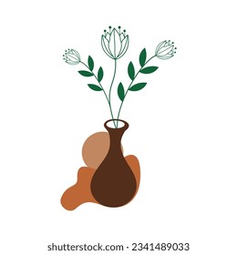 Elemento vector recolectable de la planta de flores
