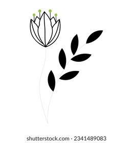 Elemento vector recolectable de la planta de flores