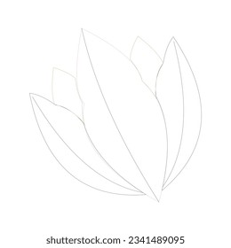 Flower plant recolorable vector element