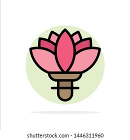 Flower, Plant, Rose, Spring Abstract Circle Background Flat color Icon
