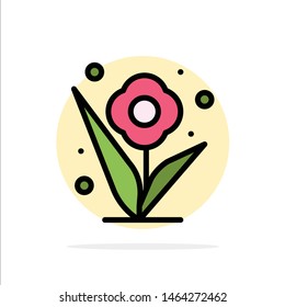 Flower, Plant, Rose, Spring Abstract Circle Background Flat color Icon. Vector Icon Template background