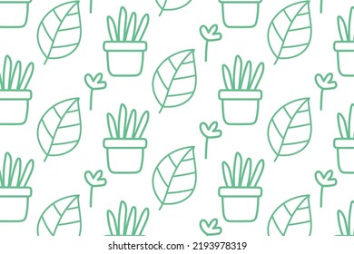 Flower plant seamless pattern backgroud.