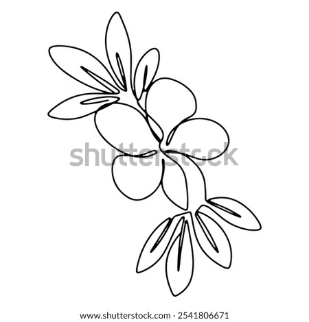 Flower Plant Tree Graphic Design Vector Line Art