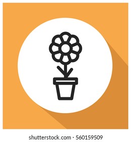 Flower plant vector icon