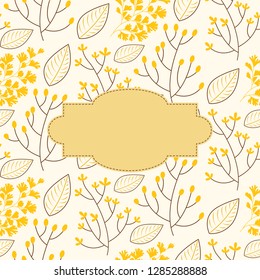 Flower Plants Frame Backgrounds frame for text 