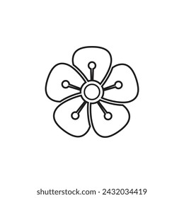 Flower plumeria logo vector element symbol design