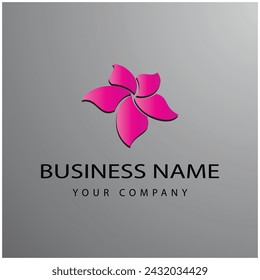 Flower plumeria logo vector element symbol design