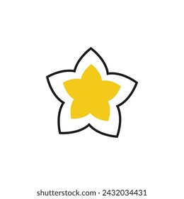 Flower plumeria logo vector element symbol design