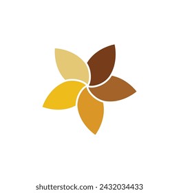 Flower plumeria logo vector element symbol design