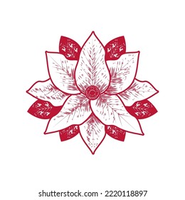 flower poinsettia icon isolated style