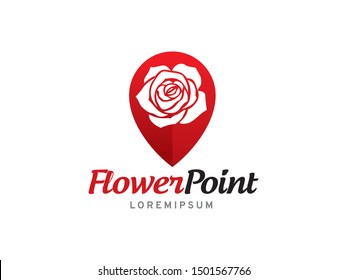 Flower point logo symbol or icon template