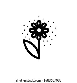 flower pollen line icon, vector illustration 