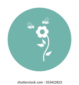 Flower pollination icon
