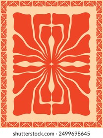 Flower poster artwork matisse style illustration vector wall art single decorative vintage pattern editable