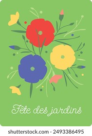 flower poster for event in garden