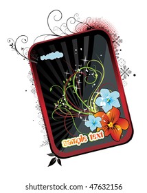 flower poster vector illustration