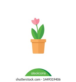 Flower in a Pot Colorful Icon 