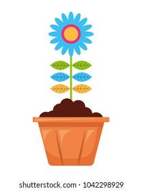 flower in pot decoration interior ornament