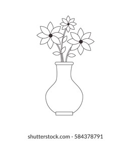 flower pot decorative icon